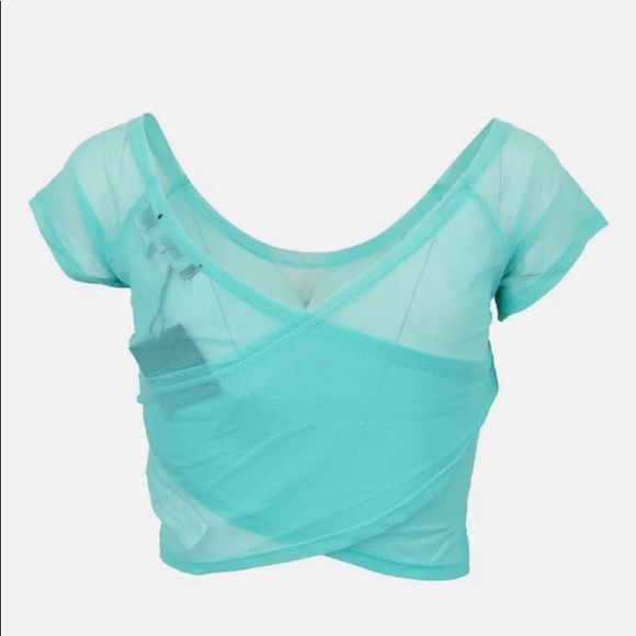 NEW! IRON FIST | MERMAID FOR LIFE | Mesh Crop Top Aqua Seashells Size MEDIUM - Picture 6 of 14